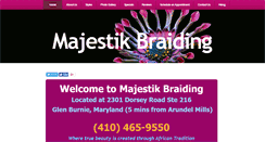 Desktop Screenshot of majestikbraiding.com